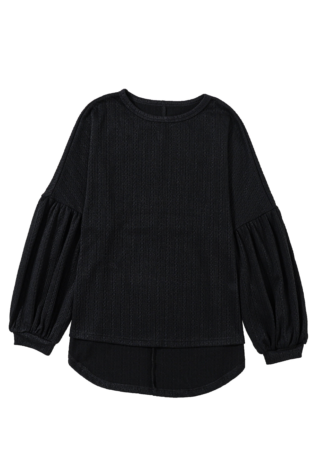 Textured Lantern Sleeve Top