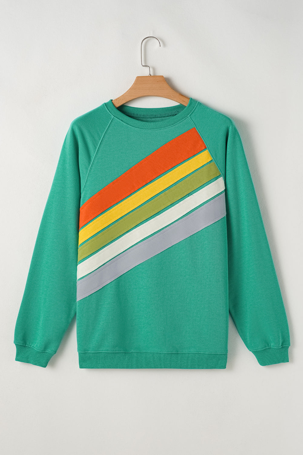 Rainbow Colorblock Pullover Sweatshirt