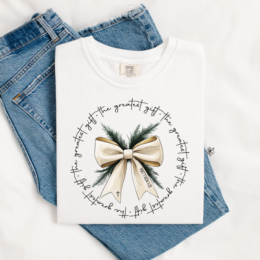 The Greatest Gift Bow TEE.