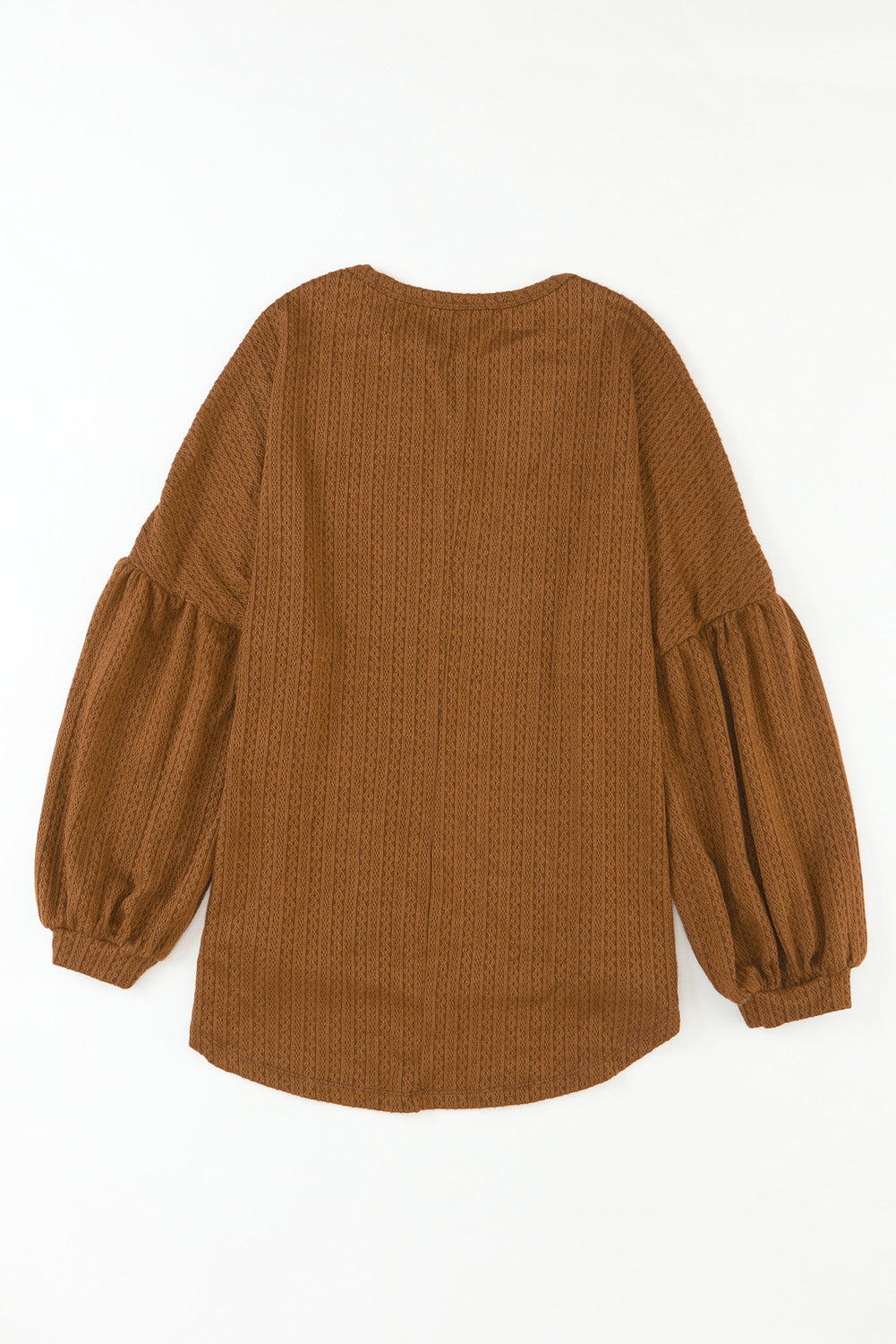 Textured Lantern Sleeve Top