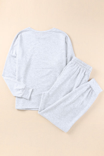 Long Sleeve Pullover & Jogger Pants Loungewear Set