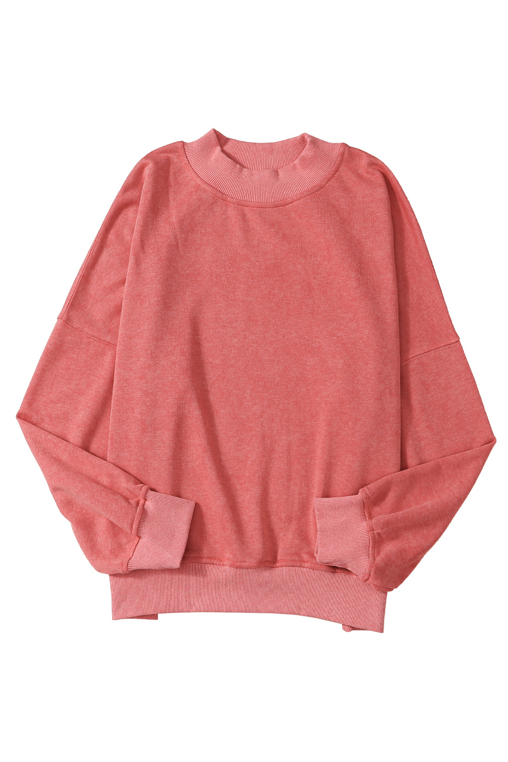 Washed Drop Shoulder Crewneck Pullover Sweatshirt