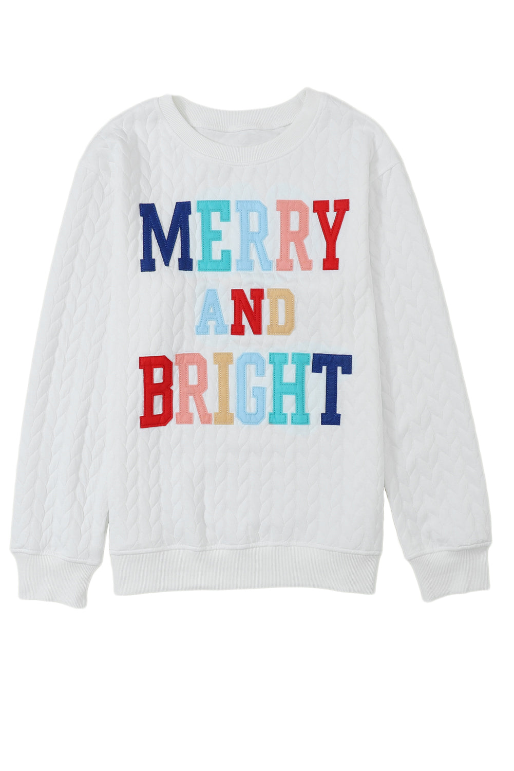 Merry and Bright Quilted Sweatshirt