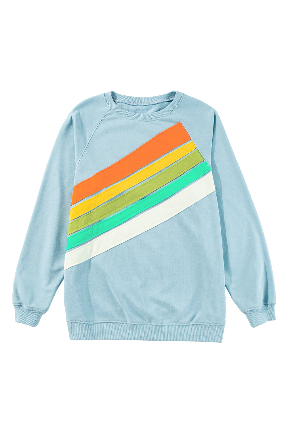 Rainbow Colorblock Pullover Sweatshirt