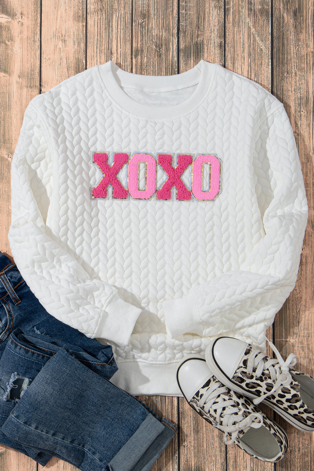 Merry and Bright Quilted Sweatshirt