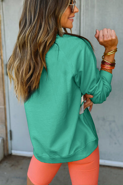 Rainbow Colorblock Pullover Sweatshirt