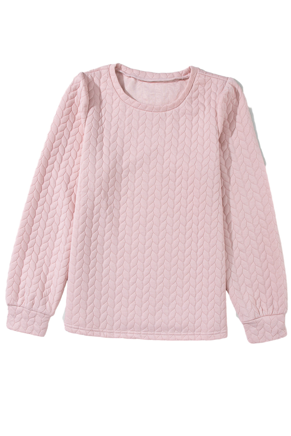 Quilted Puff Sleeve Sweatshirt