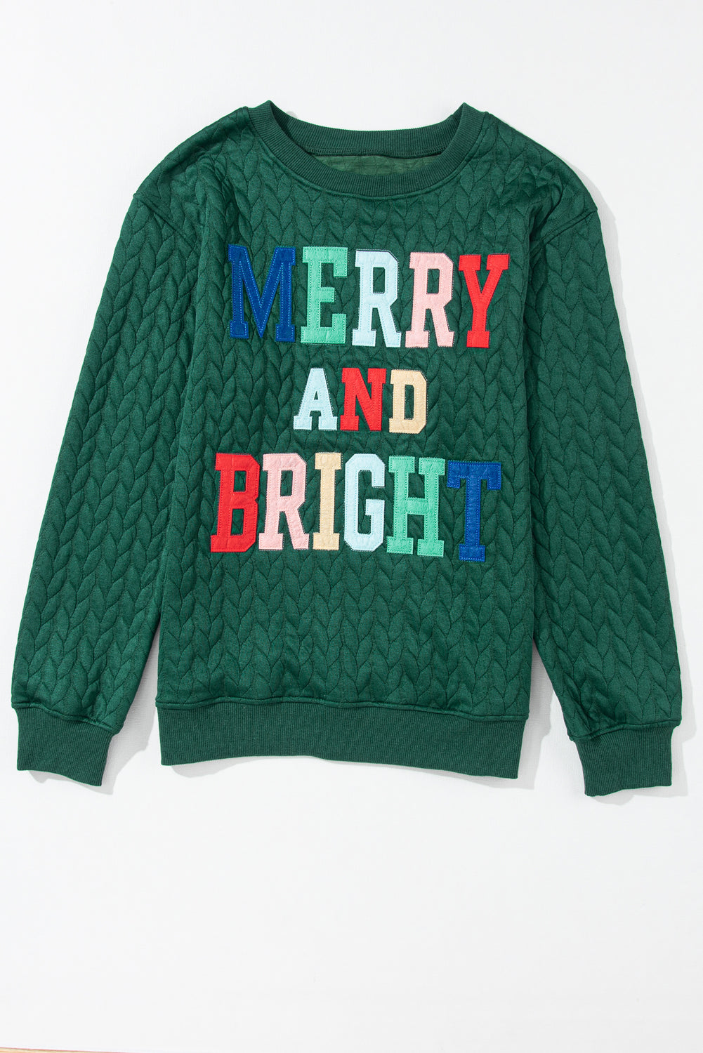 Merry and Bright Quilted Sweatshirt