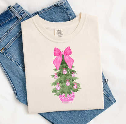 Watercolor Christmas Tree TEE.