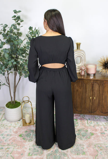 Black Cutout Jumpsuit RTS