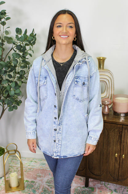 Hooded Denim Jacket LT