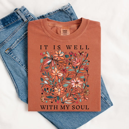 Floral It Is Well Tee.