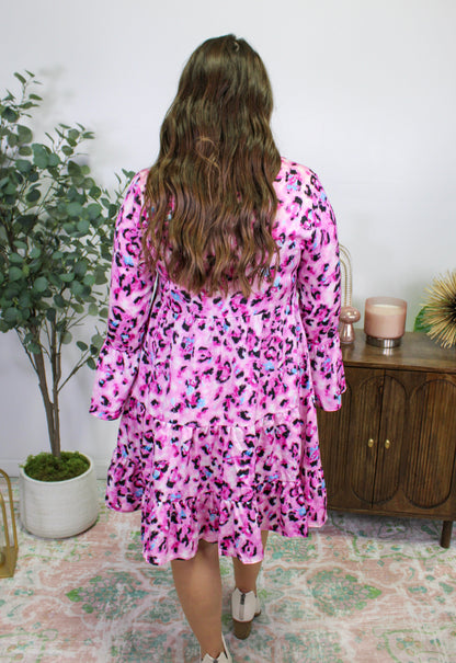 Purple Leopard Dress RTS