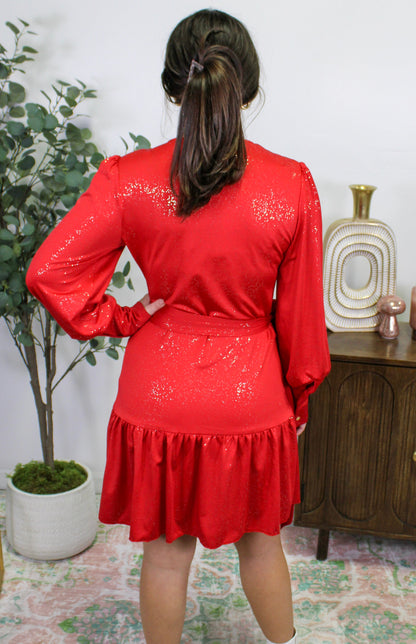 Red Wrapped Dress LT