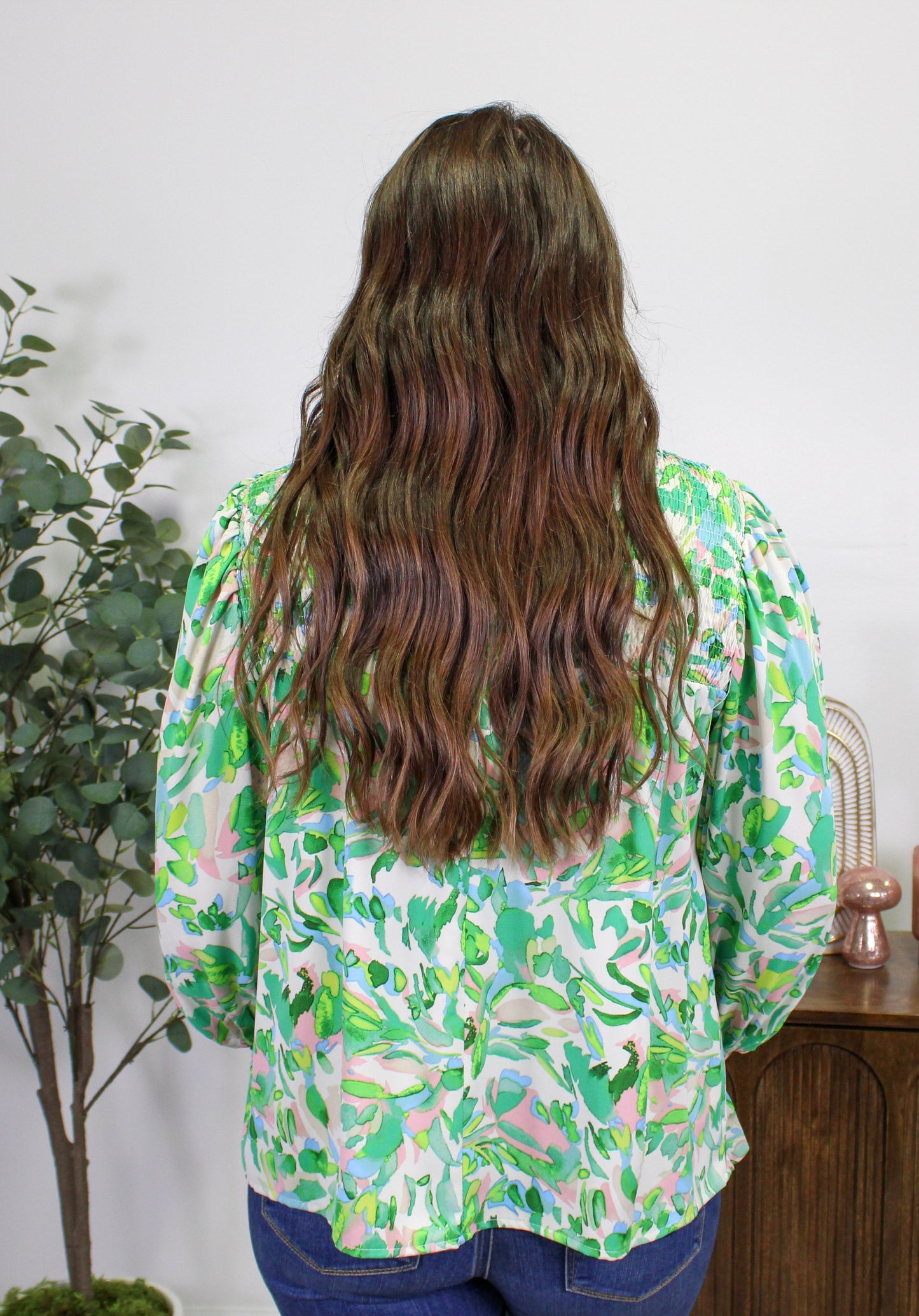 Green Floral Blouse November.