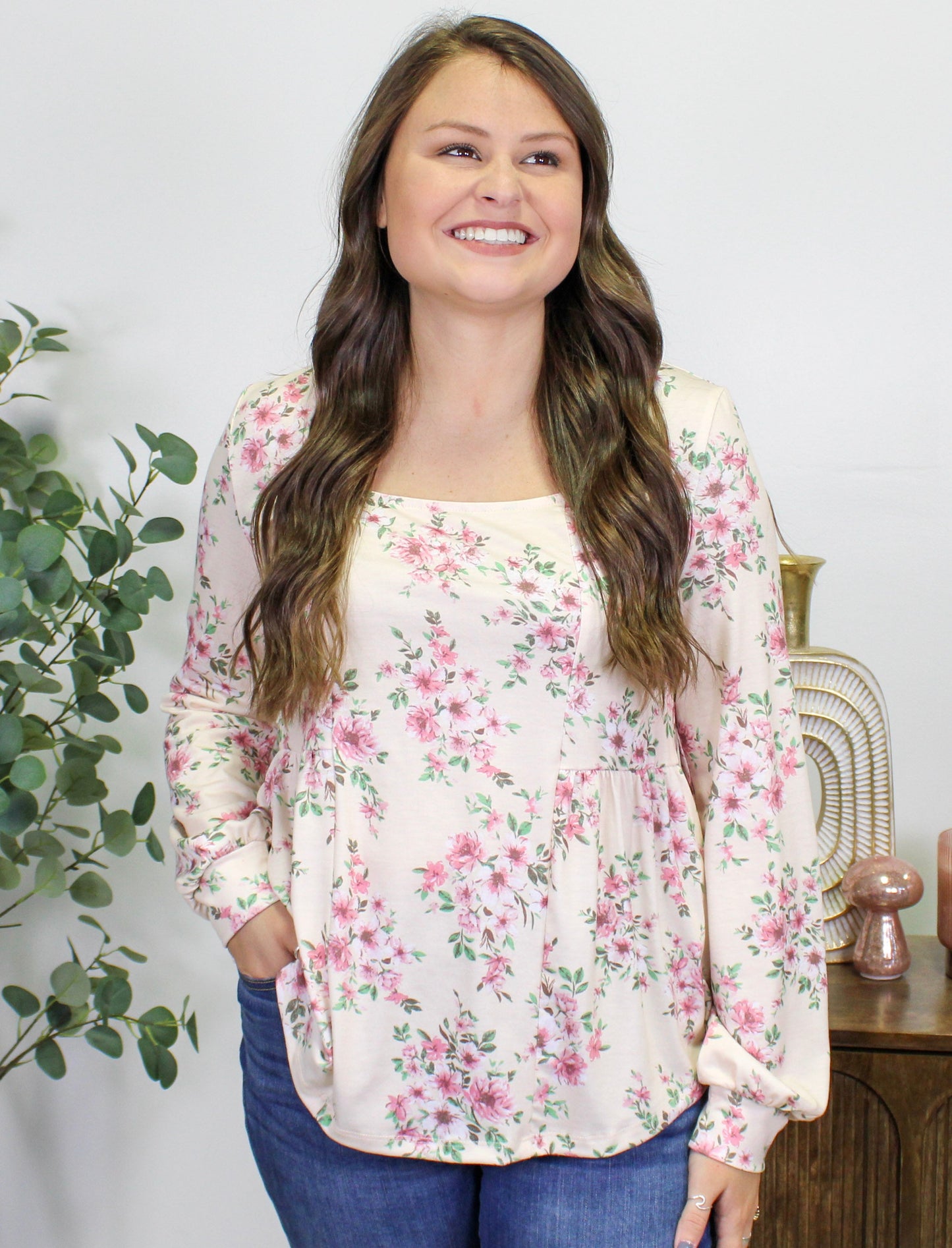 White Floral Blouse November.