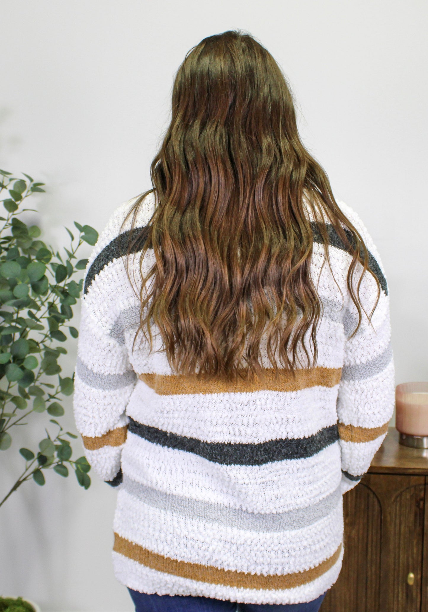 Striped Popcorn Knit Sweater November.