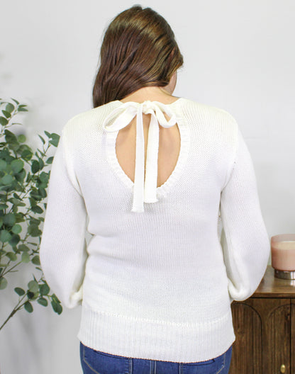 White Tie Back Sweater November.