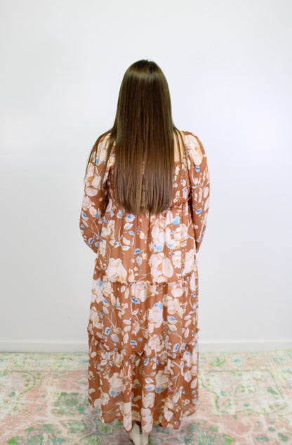 Brown Floral Maxi RTS