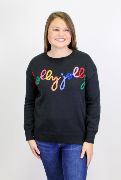 Black Holly Jolly Sweater RTS