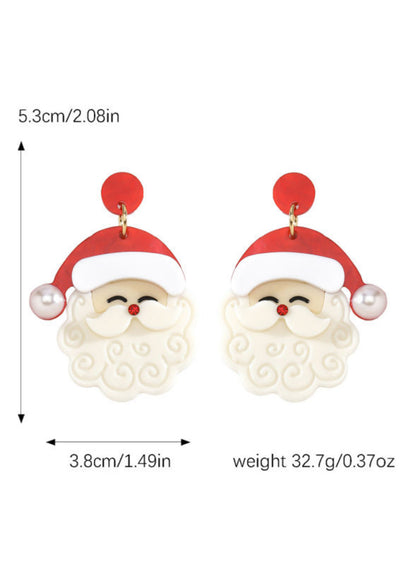 Santa Earrings (Red or Pink) LT