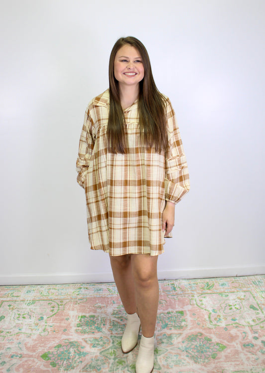 Tan Plaid Dress November.