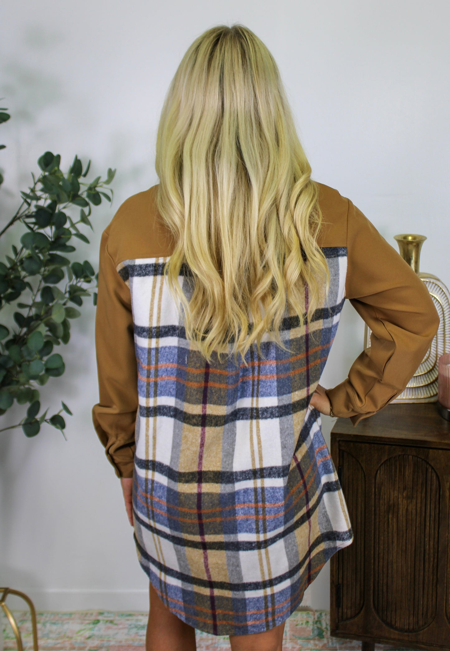 Brown Flannel Dress RTS