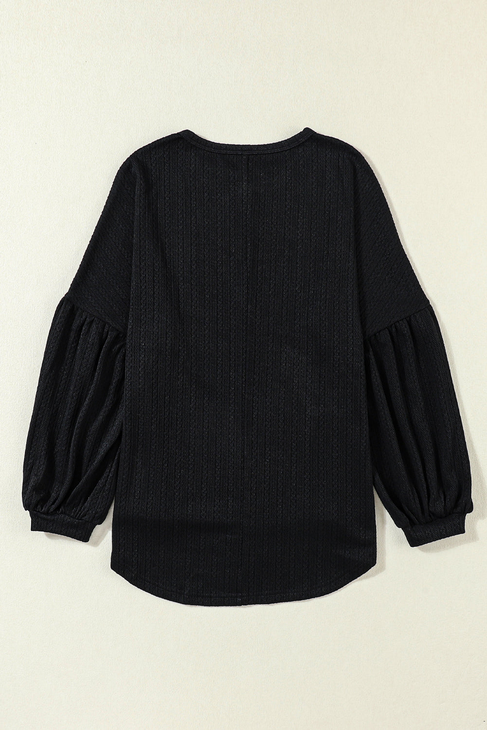 Textured Lantern Sleeve Top