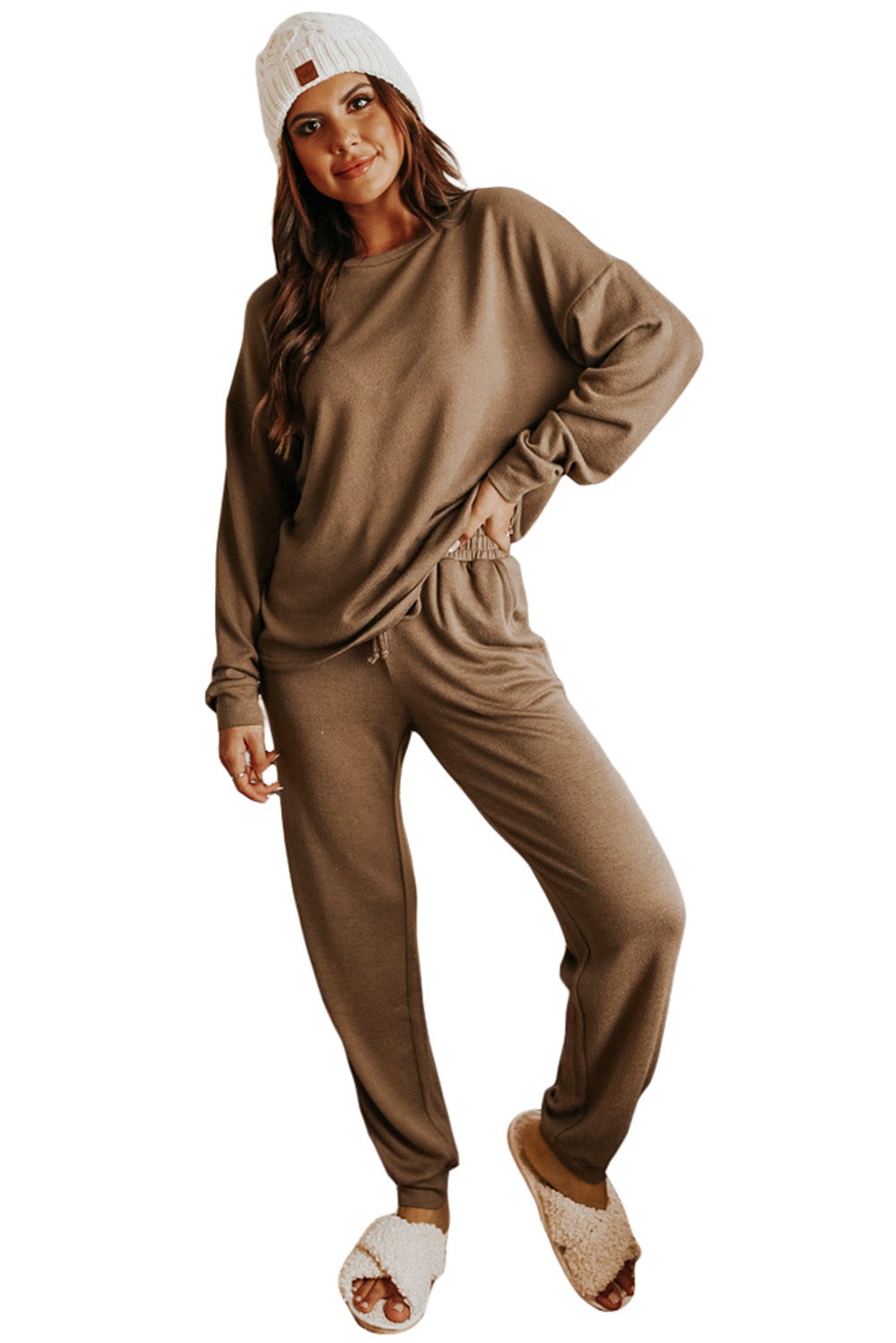 Long Sleeve Pullover & Jogger Pants Loungewear Set