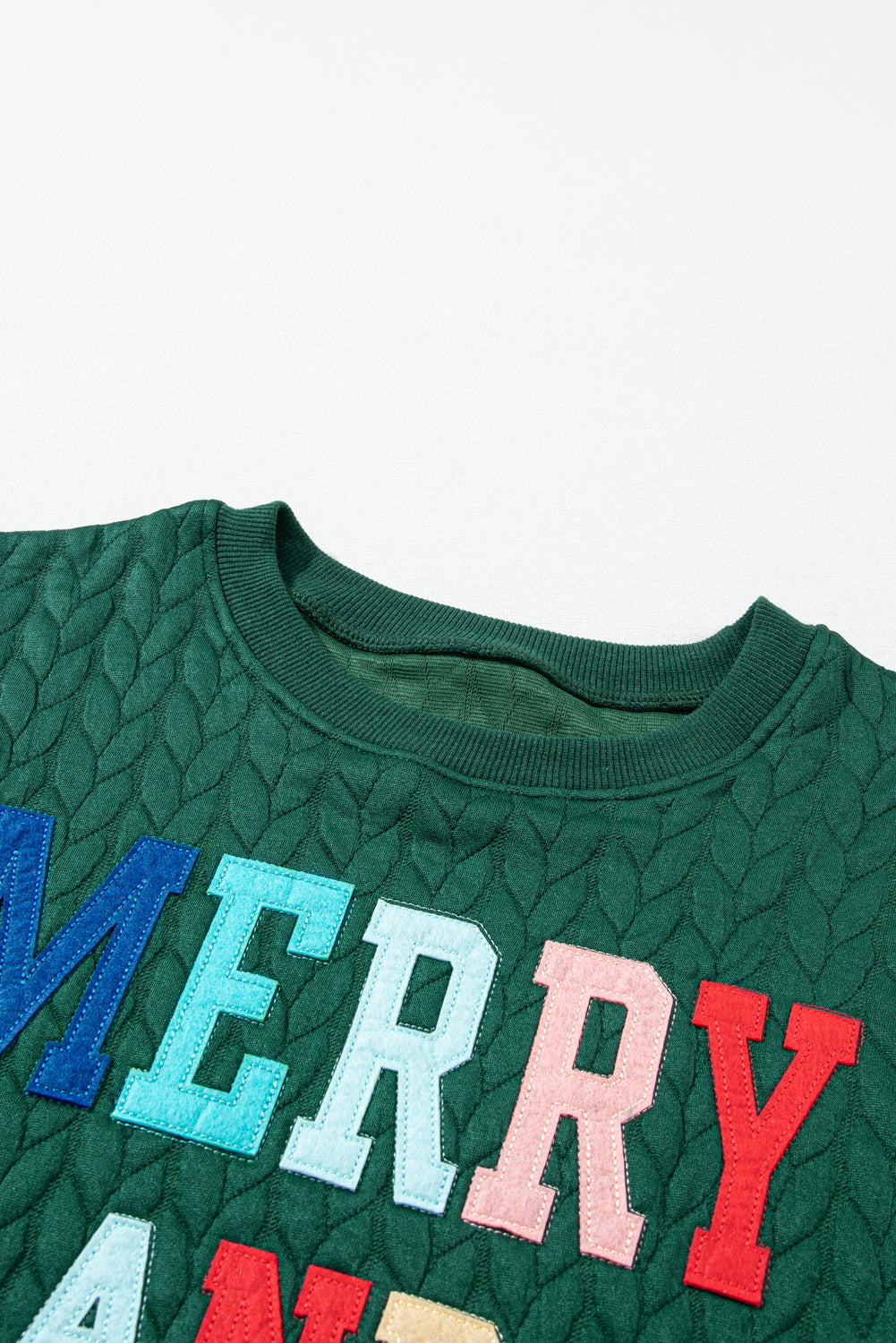 Merry and Bright Quilted Sweatshirt