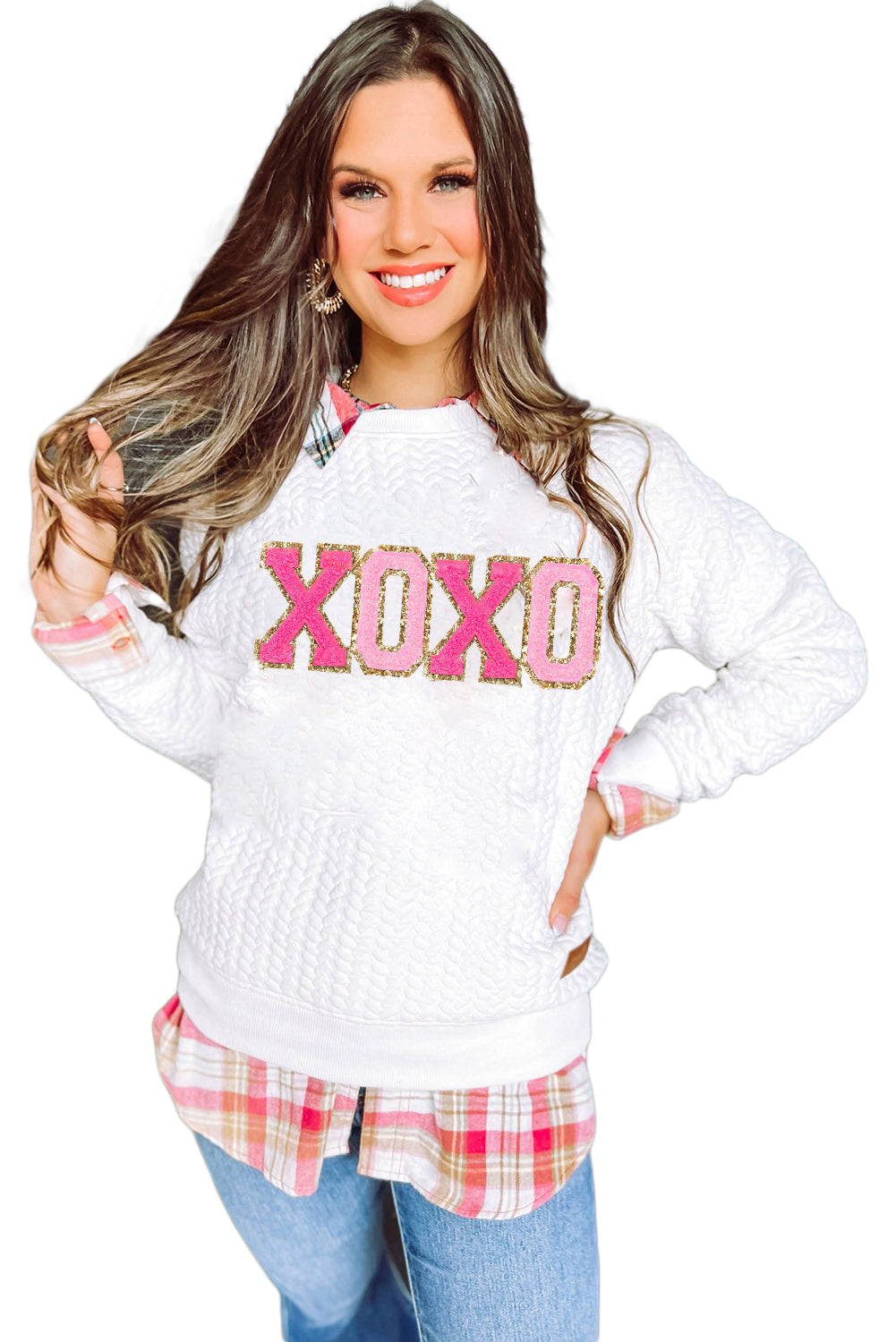 Merry and Bright Quilted Sweatshirt