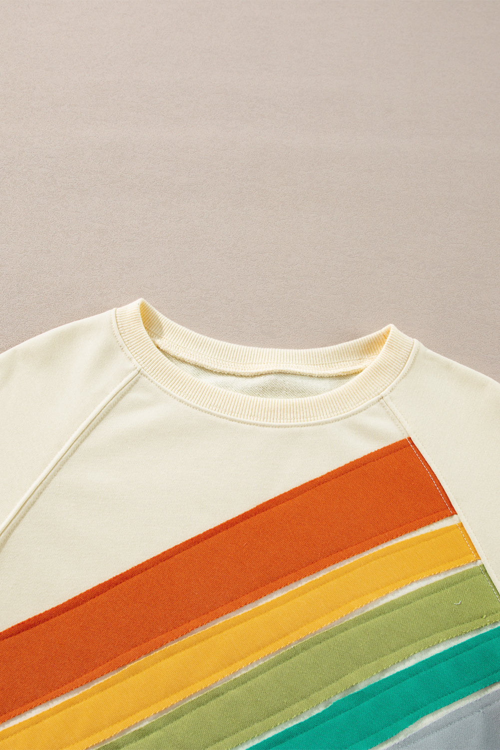 Rainbow Colorblock Pullover Sweatshirt