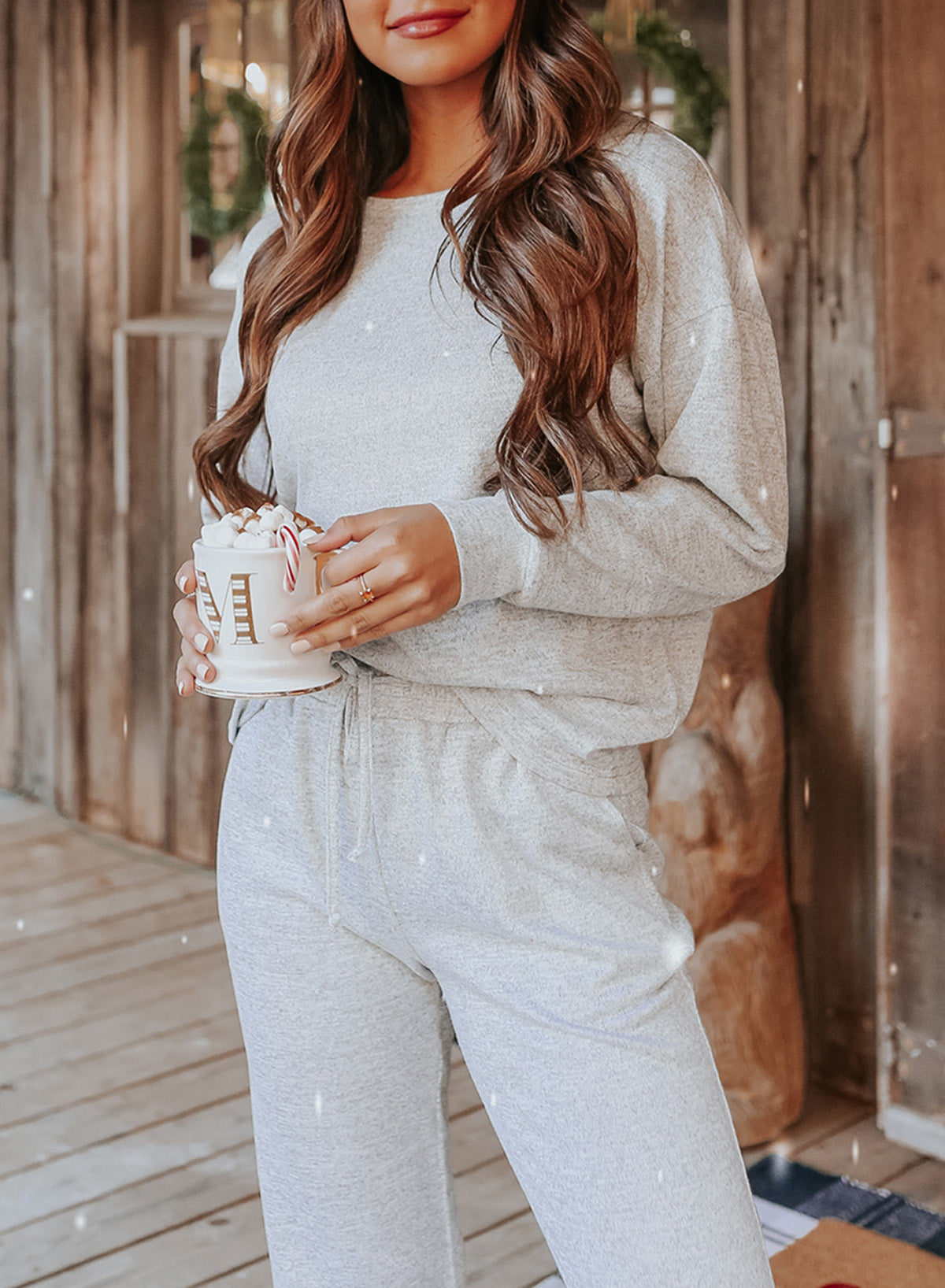 Long Sleeve Pullover & Jogger Pants Loungewear Set