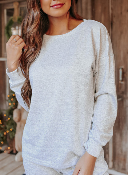 Long Sleeve Pullover & Jogger Pants Loungewear Set