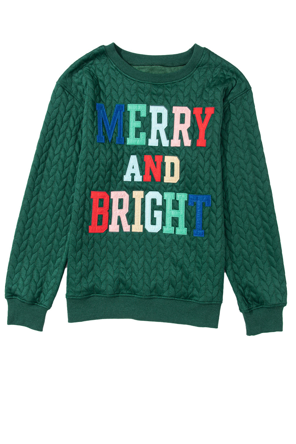 Merry and Bright Quilted Sweatshirt