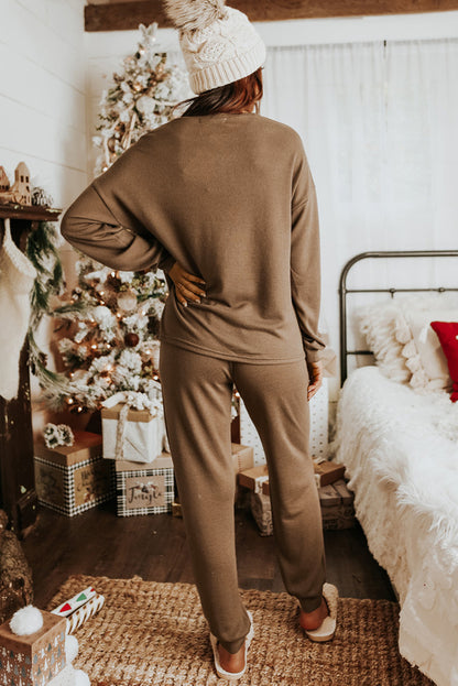 Long Sleeve Pullover & Jogger Pants Loungewear Set